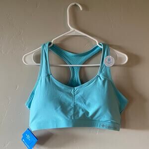 NWT Columbia Light Blue High Impact Omni Freeze Zero Sports Bra- Size Large